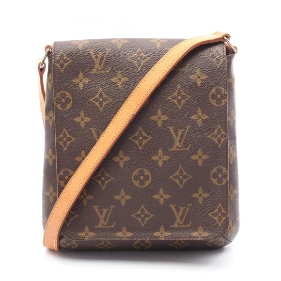 LOUIS VUITTON Brown Monogram Leather Shoulder Bag - Picture 1 of 8